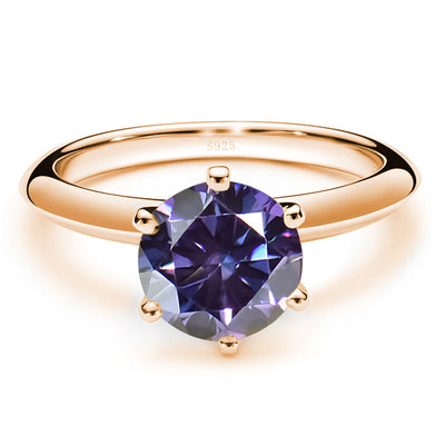Moissanite Ring Female S925 Silver 18K Gold Plating