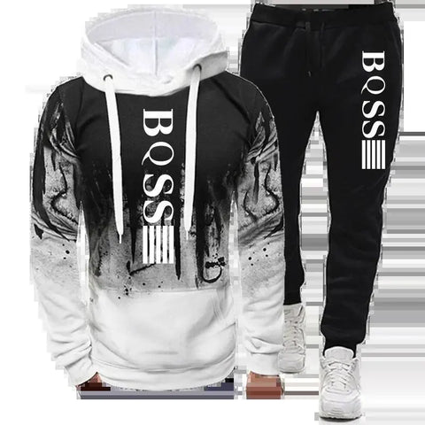 Men's Sports Hoodie Sport Pants Suit Douson Odeh