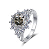 925 Sterling Silver Ring Female 3 Karat Color Moissanite Affordable Luxury Style Ring