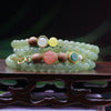 Natural Hetian Jade Hand Red Lotus Beads White Sandalwood Beeswax Necklace