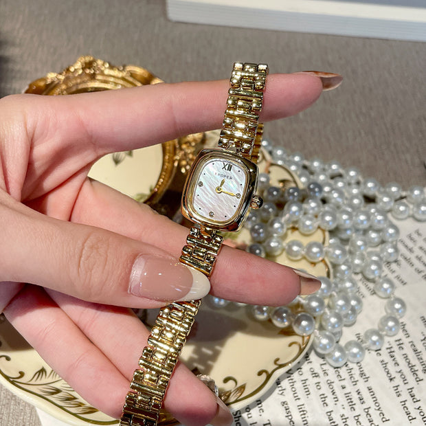 Autumn And Winter Niche New Style Small Cube Sugar Light Luxury Women's Watch