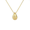 Glossy Water Drop 26 English Letter Pendant Copper-plated Gold Simple Pendant Female