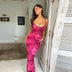 Women's Clothing Slim Fit Backless Lace V-neck Suspenders Dress Women Douson Odeh