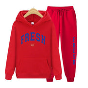 Fashion Printed Sports Sweater Warm Hoodie Casual Suit