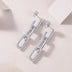 Chain Luxury Fashion Diamond Earrings Stud Set With Mosan Diamond Silver Ornaments