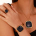 Women's Fashion Bracelet Earring Ring Necklace Suit