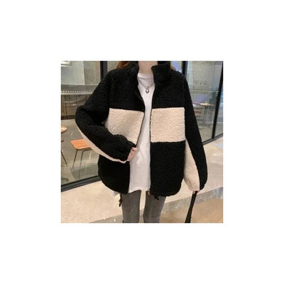 Lamb Down Women's Autumn And Winter All-matching Loose Short Casual Top