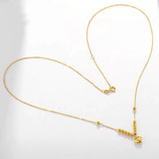 Gold Yellow Love Golden Balls All-match Necklace