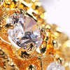 Women's Silver Gilded Lace Hollow Zircon Ring