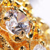 Women's Silver Gilded Lace Hollow Zircon Ring
