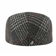 Winter Woolen Men's Beret Korean Style Plaid Peaked Cap