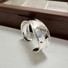 Heavy Industry Texture Large Glossy Curved Bracelet