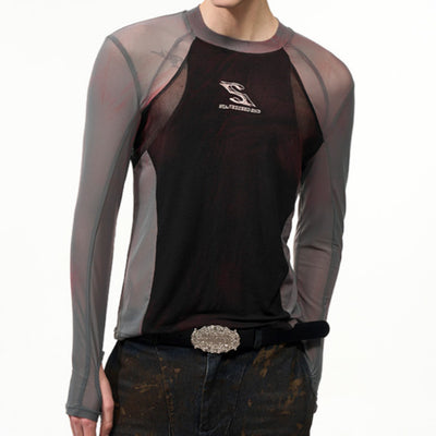 Tight Mesh Stitching Long Sleeves
