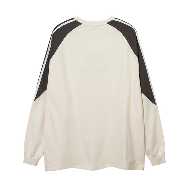 Letter Embroidered Long Sleeve T-shirt Men