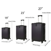 3-piece Hard Shell Luggage Set, Suitable For Both Long-distance And Short Distance Travel. Equipped With Four-wheel Rollers, Password Lock, And Hiking Bag