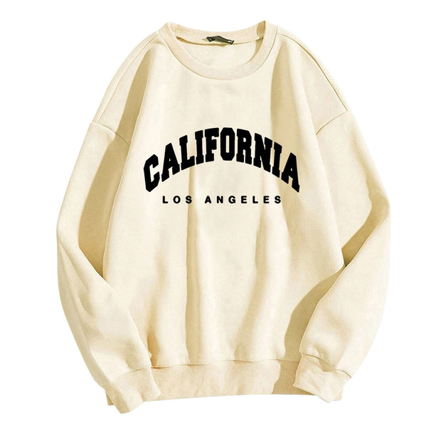 Womens Hoodies Long Sleeve Graphic California Letters Print