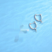 French Style S925 Sterling Silver Natural Pearl Earrings