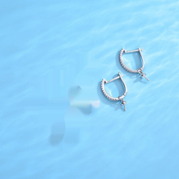 French Style S925 Sterling Silver Natural Pearl Earrings