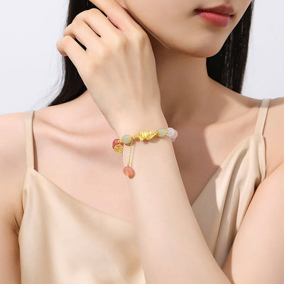 Original Gradient Agate Bracelet Women's S925 Sterling Silver