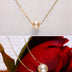 Perfect Round Glare Necklace Seawater Pearl Pendant