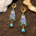 Enamel Painted Light Luxury Inlaid Zirconium Ethnic Earrings