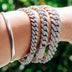 Cuban Link Chain Bracelet Silver Hip Hop For Men And Women