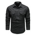 Retro Workwear Shirt Men's Long-sleeved Spring Fashion Brand Casual Overshirt