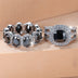 Egg-shaped Full Circle Micro Inlaid Zircon Ring Set