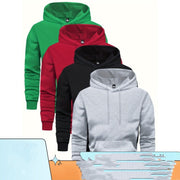 Men's Solid Color Hoodie With Pocket