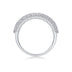 Multiple Row Diamond Wide Rings, Moissanite Rings, Luxury Fashion Silver Rings
