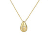 Glossy Water Drop 26 English Letter Pendant Copper-plated Gold Simple Pendant Female