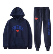 Fashion Printed Sports Sweater Warm Hoodie Casual Suit