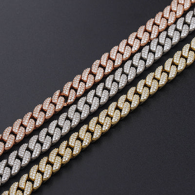 Hip Hop S925 Silver Diamond Cuban Zircon Bracelet
