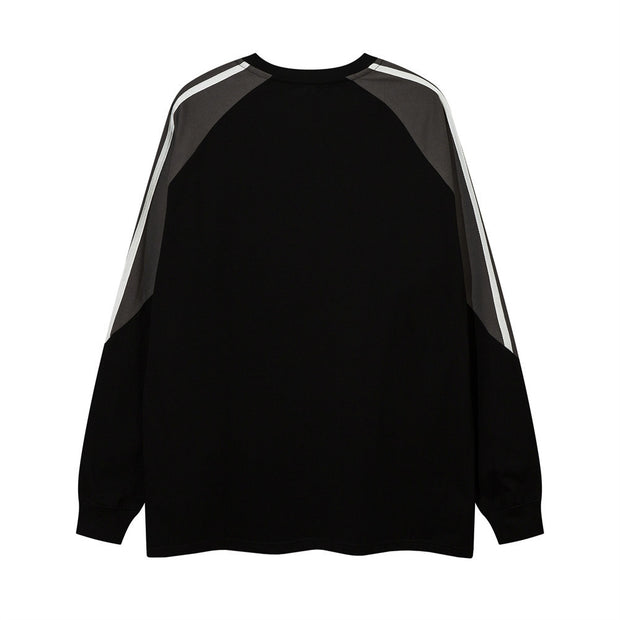 Letter Embroidered Long Sleeve T-shirt Men