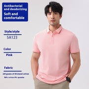 Lapel Work Clothes Short Sleeve T-shirt Men