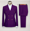 European And American Men's Suit Two-piece Double-breasted Wedding Party Singer Costume