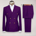 European And American Men's Suit Two-piece Double-breasted Wedding Party Singer Costume