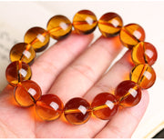 Female Kumquat Yellow Pixiu Natural Crystal Bracelet For Men And Women