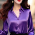 Professional Retro Unique Chic Purple Blouse Women Tops Douson Odeh
