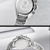 Men's Multifunctional Stainless Steel Colorful Crystals Waterproof Quartz Watch