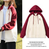 New Contrast Color Women's Clothing Winter Fleece-lined Casual Cardigan Coat Outerwear Women
