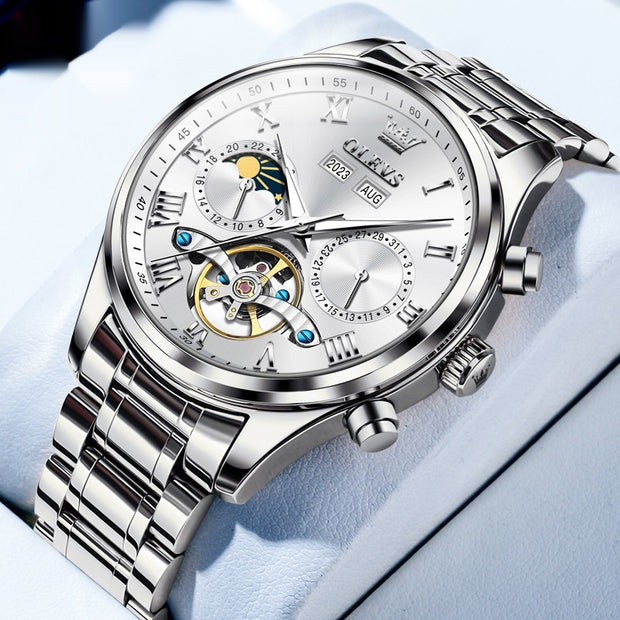 Men's Business Waterproof Simple Multi-functional Mechanical Watch