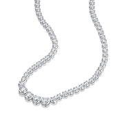 In The Name Of Light Luxurious Fashion Diamond Pendant Necklace Set With Mosan Diamond Silver Ornaments