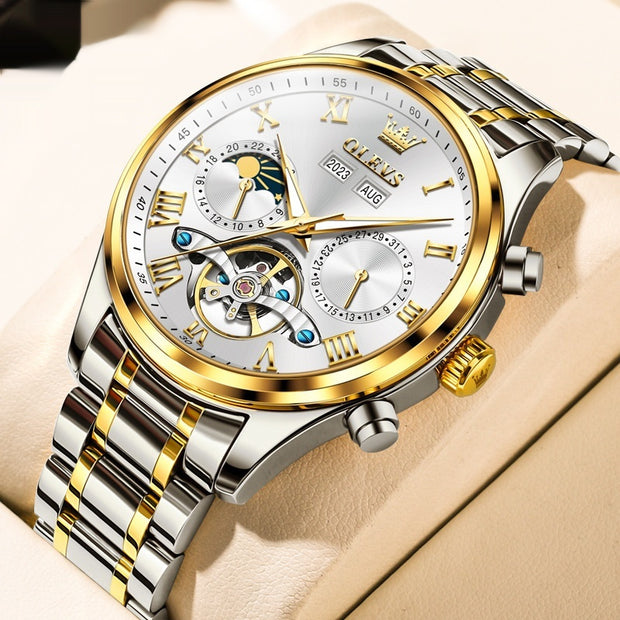Men's Business Waterproof Simple Multi-functional Mechanical Watch