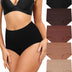 LEVAO Womens High Waist Cotton Underwear Soft Comfy Brief Stretch Ladies Full Coverage Panties 5 Pack S-XXL