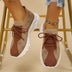 Floral Print Colorblock Mesh Shoes Casual Light Lace-up Sneakers For Women Douson Odeh