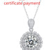 S925 Silver Necklace With Moissanite Pendant