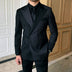 Striped Double Breasted Blazer Men Fashion Tailored Suit
