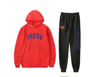 Fashion Printed Sports Sweater Warm Hoodie Casual Suit