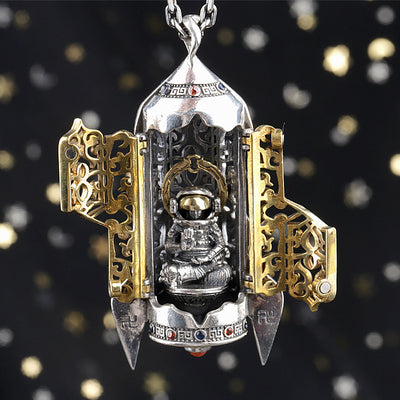 S925 Silver-Spaceman Necklace Pendant